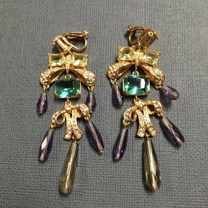 Chandelier clip-on earrings, vintage